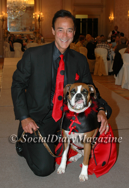 Scott Johnston with Kima in matching Jemima Dutra tie and doggy gown